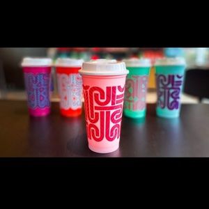 🔆 Starbucks 2020 Reusable Color Changing Hot Cups Set 6 ➰